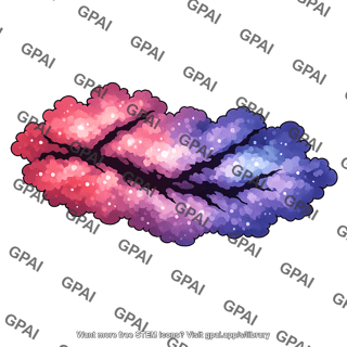 Nebula with dark lanes