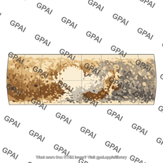 Pluto surface map