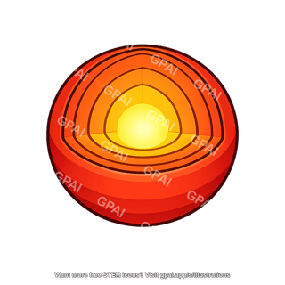 Stellar model concentric shells