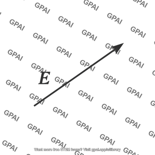 Electric field vector labeled E