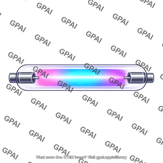 Glowing gas tube