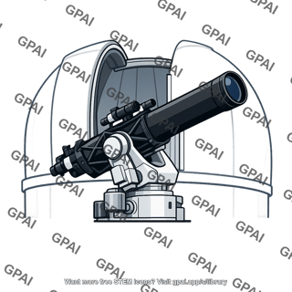 Telescope in observatory