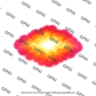 Gas clump glowing