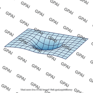 Curved spacetime rubber sheet