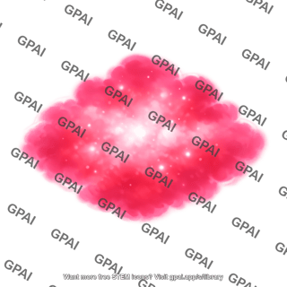 Gas cloud ionized pink red