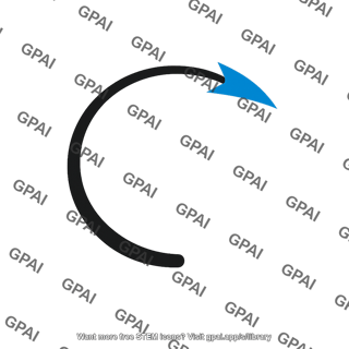 Curved rotation arrow