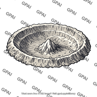 Impact crater with central peak