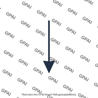 Gravitational acceleration arrow