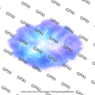 Ionized gas cloud blue violet