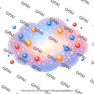 Ionized gas with visible particles