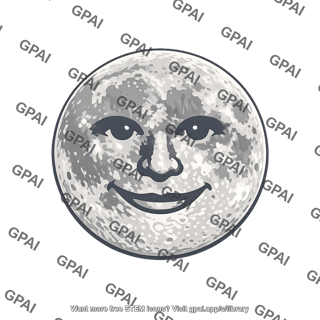Man in the moon face pattern