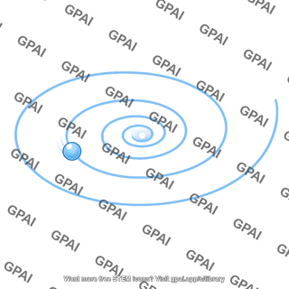 Electron spiraling inward