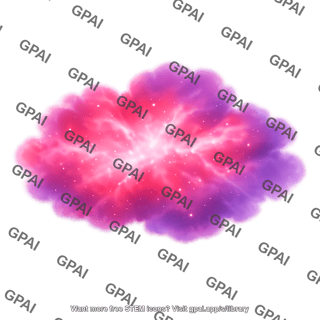 Ionized gas cloud red violet