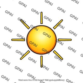 Solar radiation sun icon
