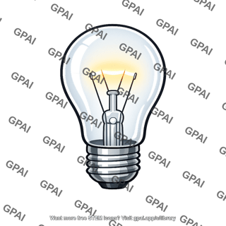 Incandescent light bulb glowing