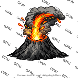 Volcano erupting