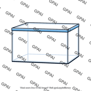 Transparent rectangular container