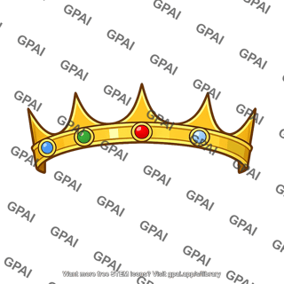 Golden crown with gemstones