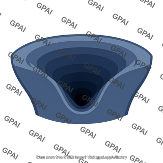 Cavity funnel shaped