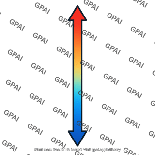 Temperature gradient arrow