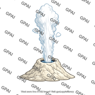 Erupting cone geyser