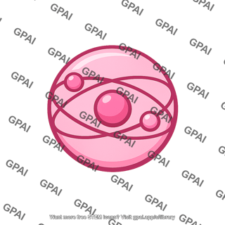 Atom icon pink