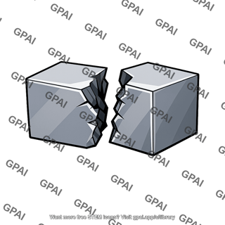 Iron cube ruptured