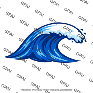 Ocean wave foamy crest