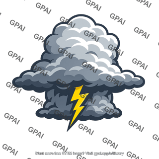 Thunderstorm cloud with lightning