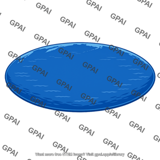 Blue water oval