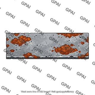 Metal surface corroded