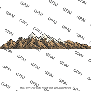 Snow capped mountain range