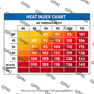 Heat index chart