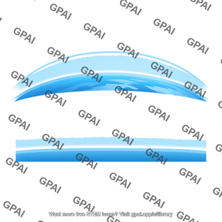 Blue glossy arcs