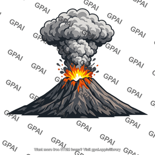 Erupting volcano
