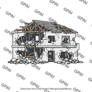 Damaged building