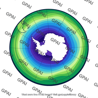 Satellite image ozone distribution