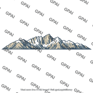 Snow capped mountain range