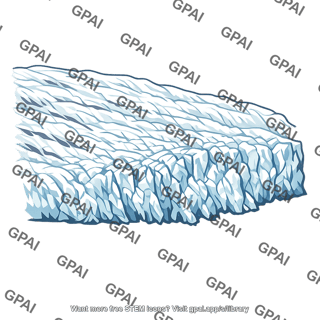Glacier ice block