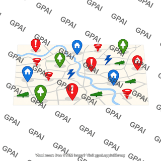 Storm damage map