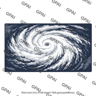 Satellite image cloud swirl