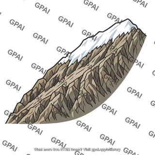 Snowy mountain slope