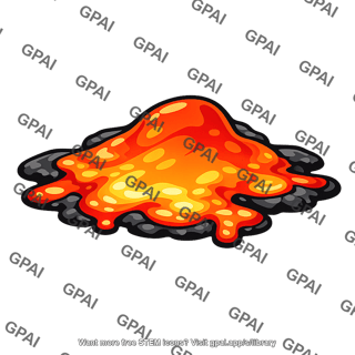 Molten lava