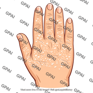 Dry skin hand