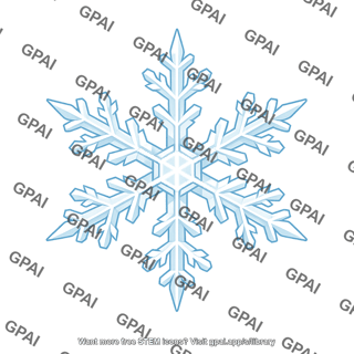 Ice crystal branched snowflake