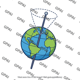 Earth axis precessing