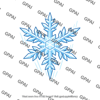 Ice crystal falling