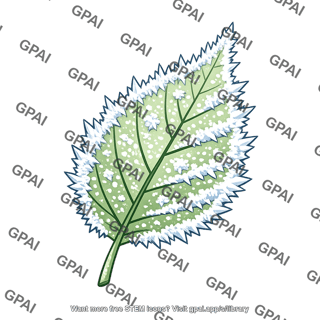 Frost covered leaf