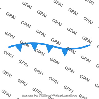 Weather map symbol cold front