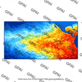 Satellite sea surface temperature image